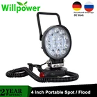 Портативный светодиодный рабочий светильник с магнитным основанием, лампа для внедорожников 4 х4, грузовиков, пикапов, дальнего света, 3 м Plug  Play, 4WD, 42 Вт, 48 Вт, 36 Вт