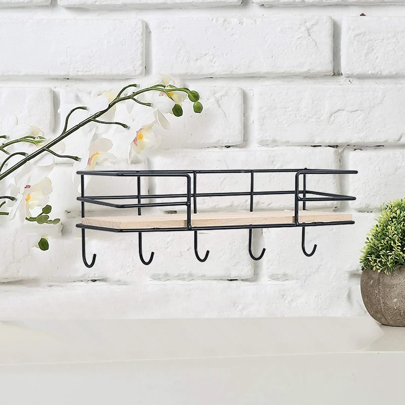 Wall Hanger Storage Racks Debries Key Hanging Case Shelf Hat | Дом и сад