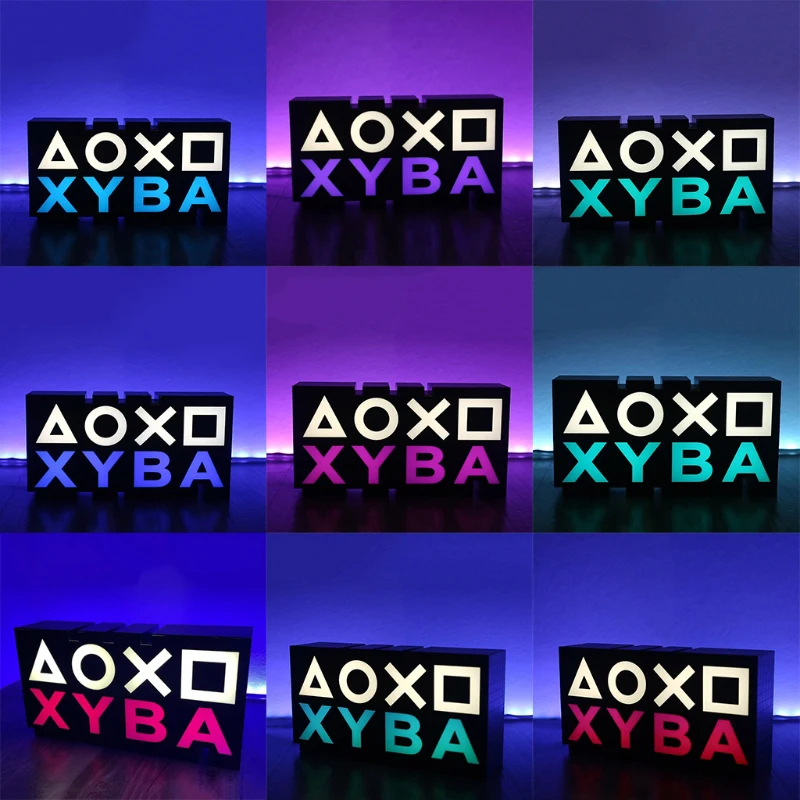 

Вывеска XYBA с голосовым управлением, 5 в постоянного тока, икона игры, свет, акриловая атмосфера, неоновый клуб, KTV, украшение для бара, декорат...