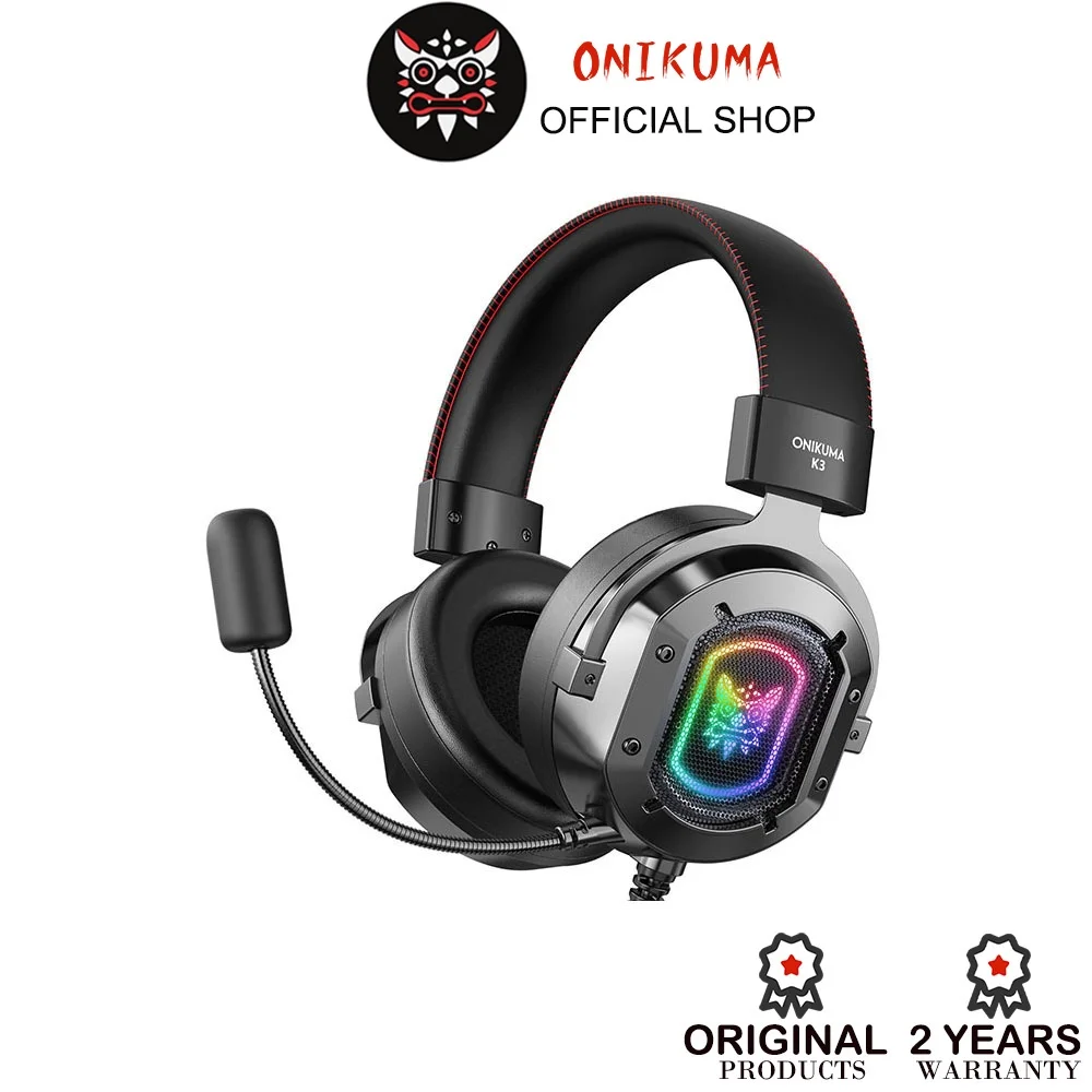 

ONIKUMA K3 Professional Gaming Headsets 3.5mm PS4 Wired Earphones USB Microphone RGB Colorful Light PC Laptop Game Headset