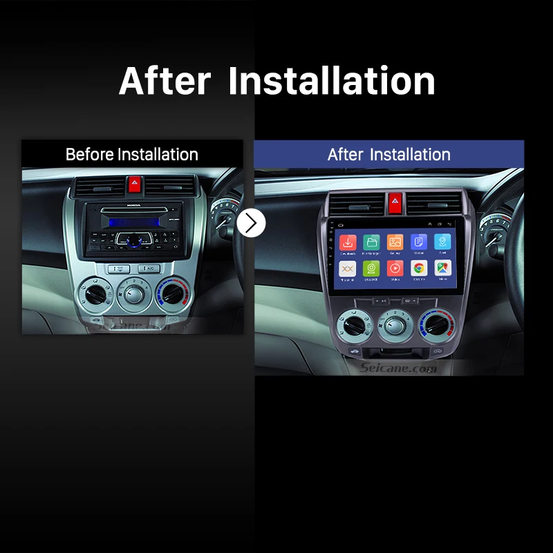 Seicane Android 9 0 2DIN 10 1 &quotавтомобильное радио GPS навигация FM WIFI для 2011-2015 2016 Honda CITY
