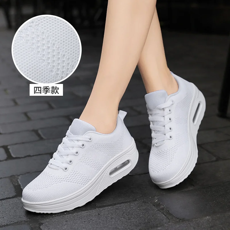 

Women Casual Shoes Fashion Breathable Walking Mesh Flat Shoes Sneakers Women 2021 Gym Vulcanized Shoes