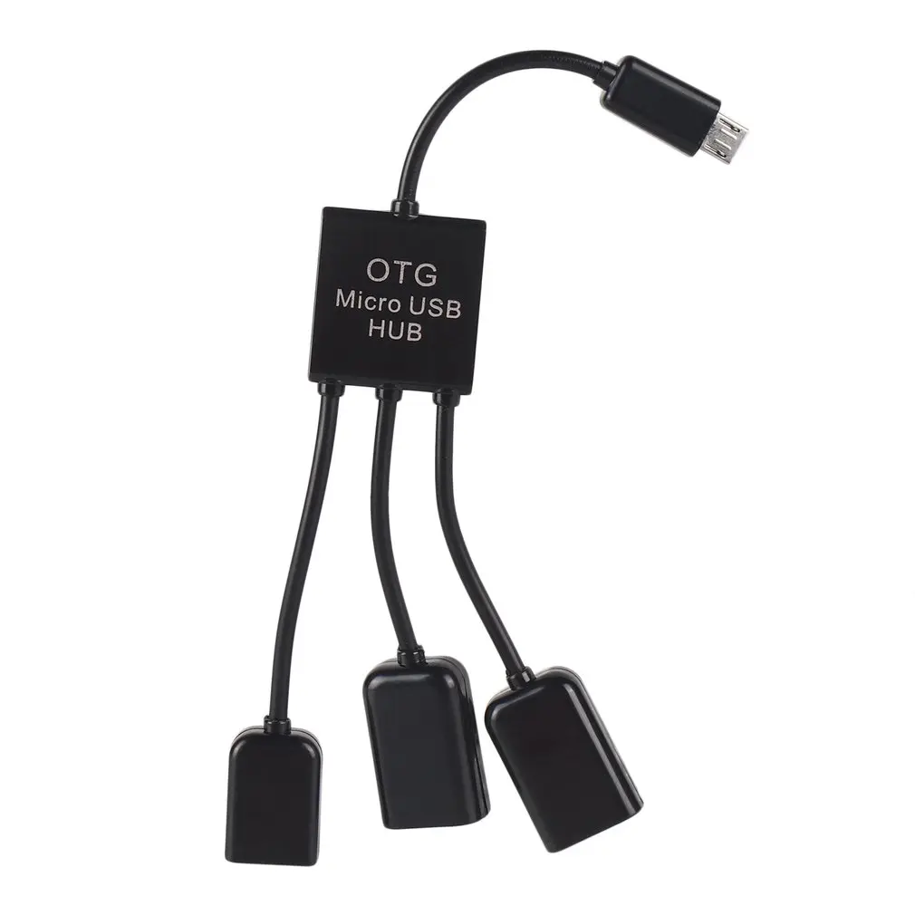 Кабель-концентратор с разъемом Micro USB для зарядки OTG 3/4 порта адаптер смартфонов
