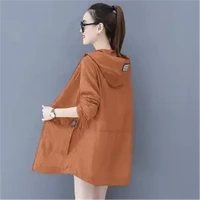 loose summer sun protection clothing women thin coat anti uv breathable outdoor summer jacket female tops hooded 320