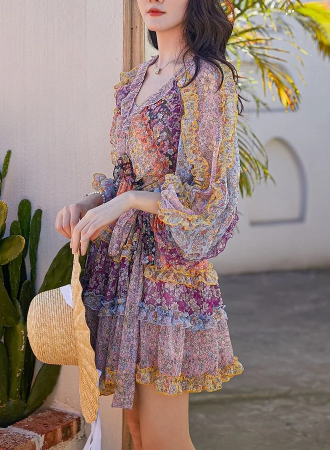 

Beach Style Fashion Women Dress V-Neck Elegant Celebrity Holiday Party Top Quality Dresses