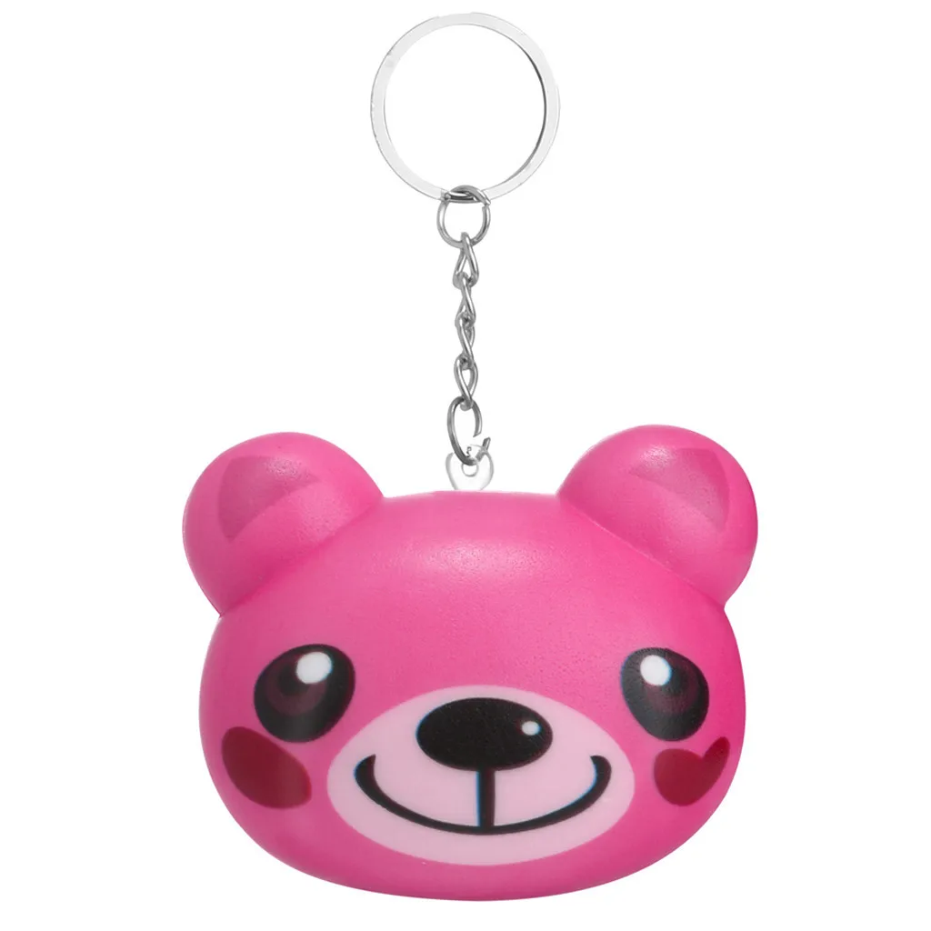 Сжимаемая игрушка мягкий медленно растет животное лицо хлеб имитационный брелок