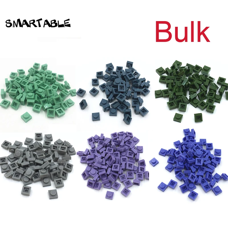 Smartable Массовая пластина 1x1 (новое поступление 6 цветов) строительный блок кирпичи