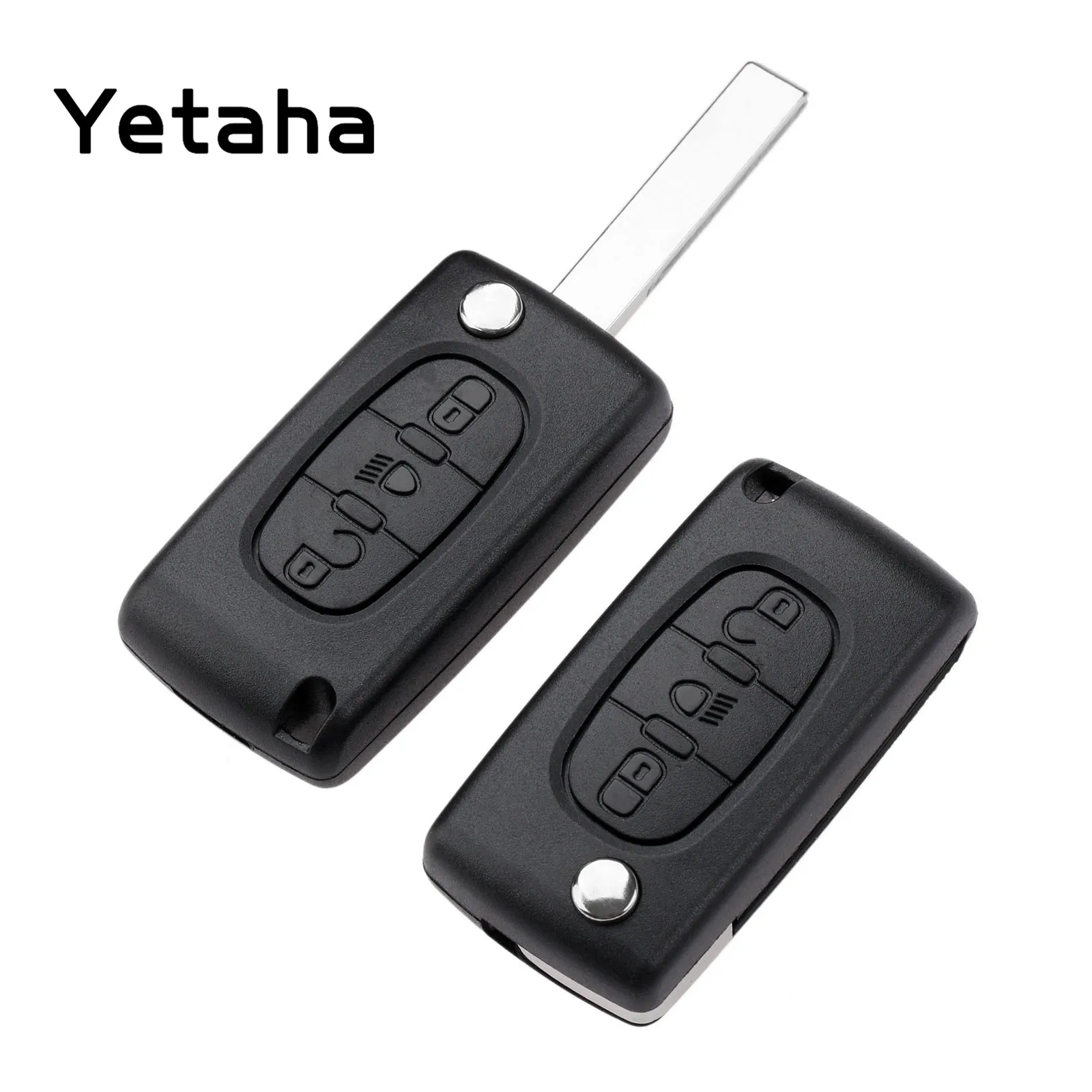Yetaha 2 шт. 433 Мгц дистанционный ключ PCF7941 чип для Citroen C2 C3 C4 C5 Peugeot HU83 Uncut Blade 3 кнопки