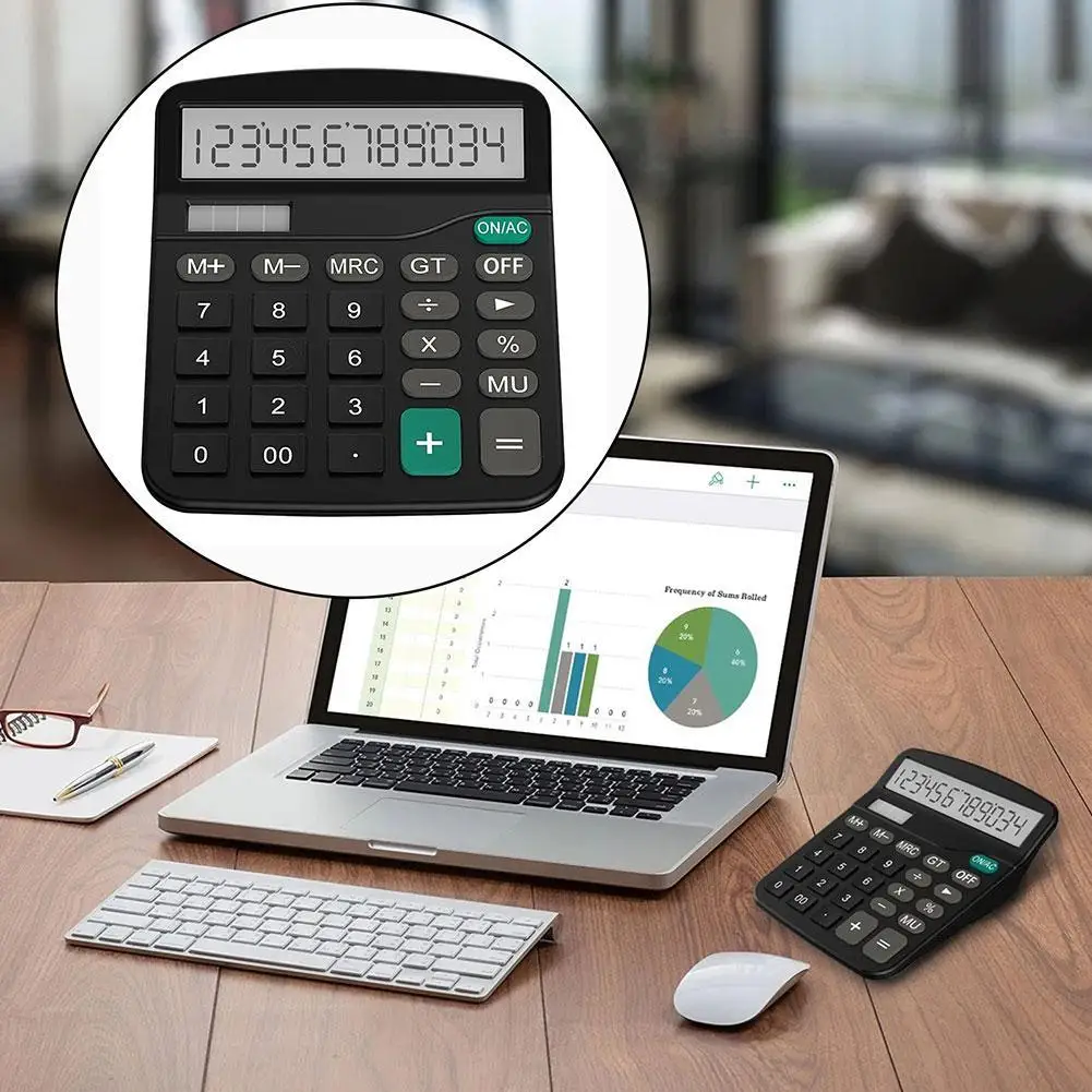 

12-значный электронный калькулятор xiaomi, Настольный калькулятор с большим экраном, финансовый калькулятор, инструменты для дома, школы и офис...