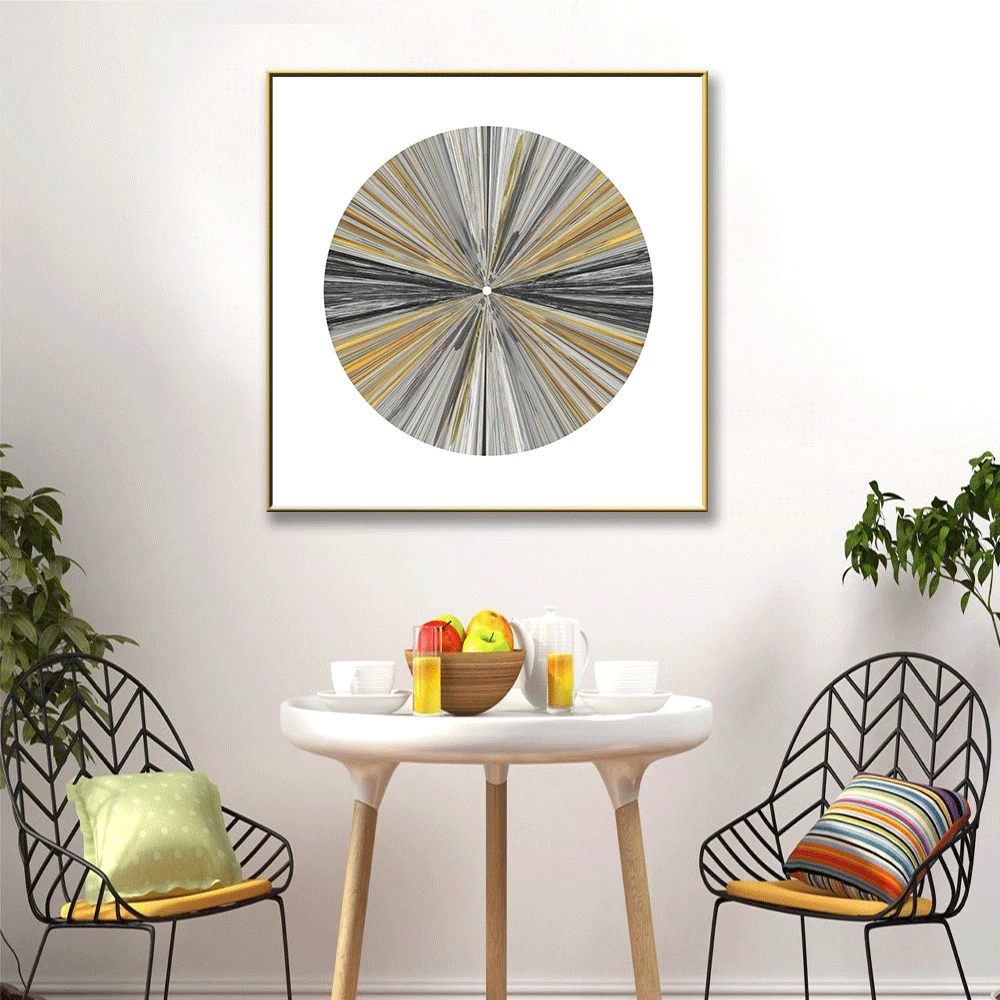 Мультфильм круговой диаграммы Скандинавское украшение домашний холст искусство