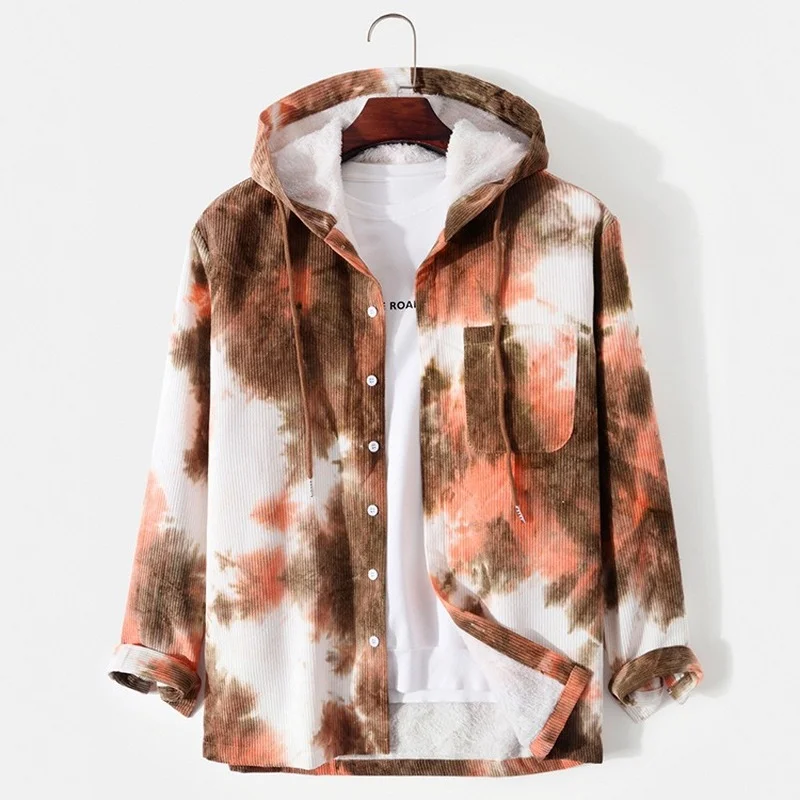 

Mens Fashion Clothing Trends 2021 Autumn Winter New Men's Jacket Fashion Hooded Long-sleeved Printed Men's Jacket
