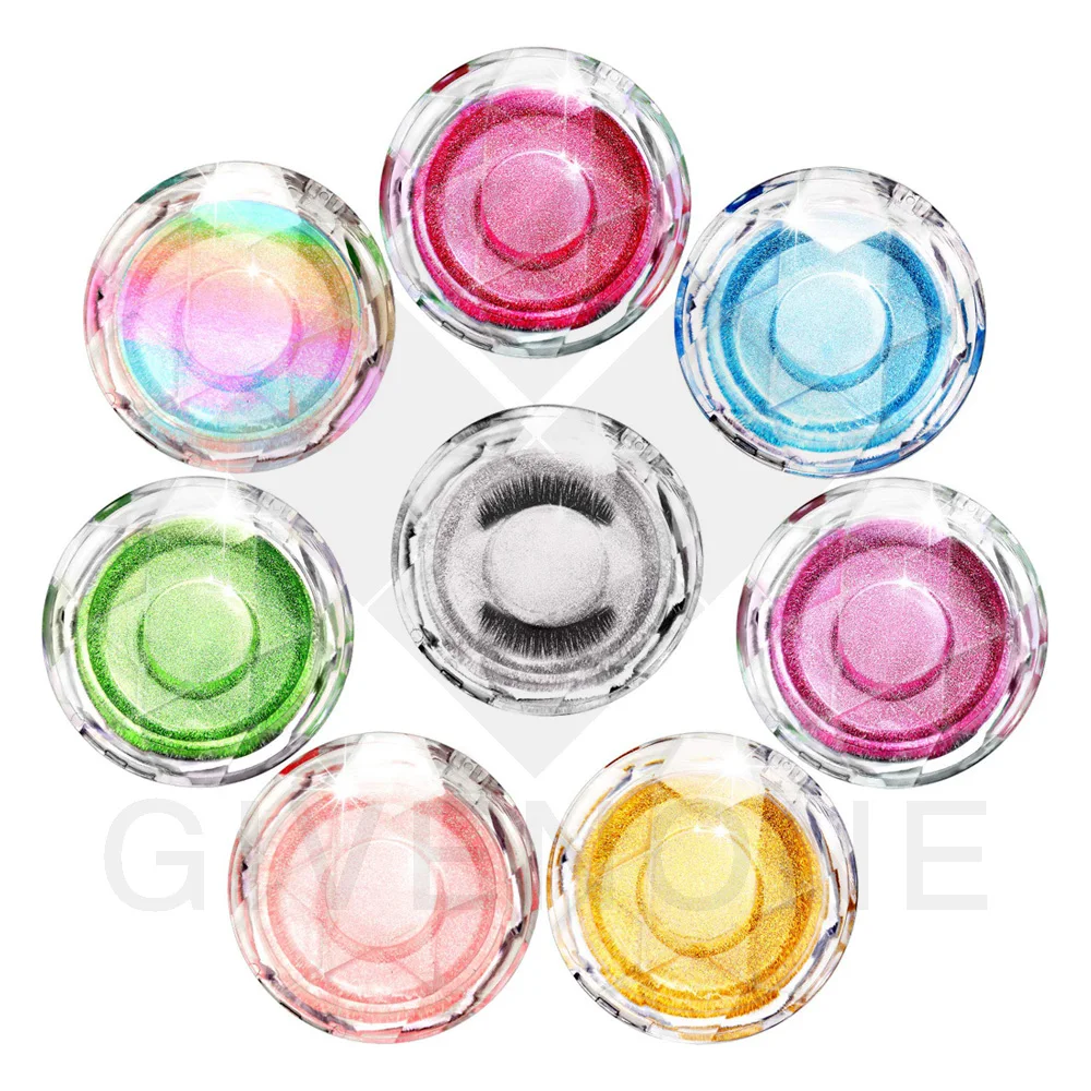 Прозрачные круглые магнитные коробки для ресниц прозрачная упаковочная коробка