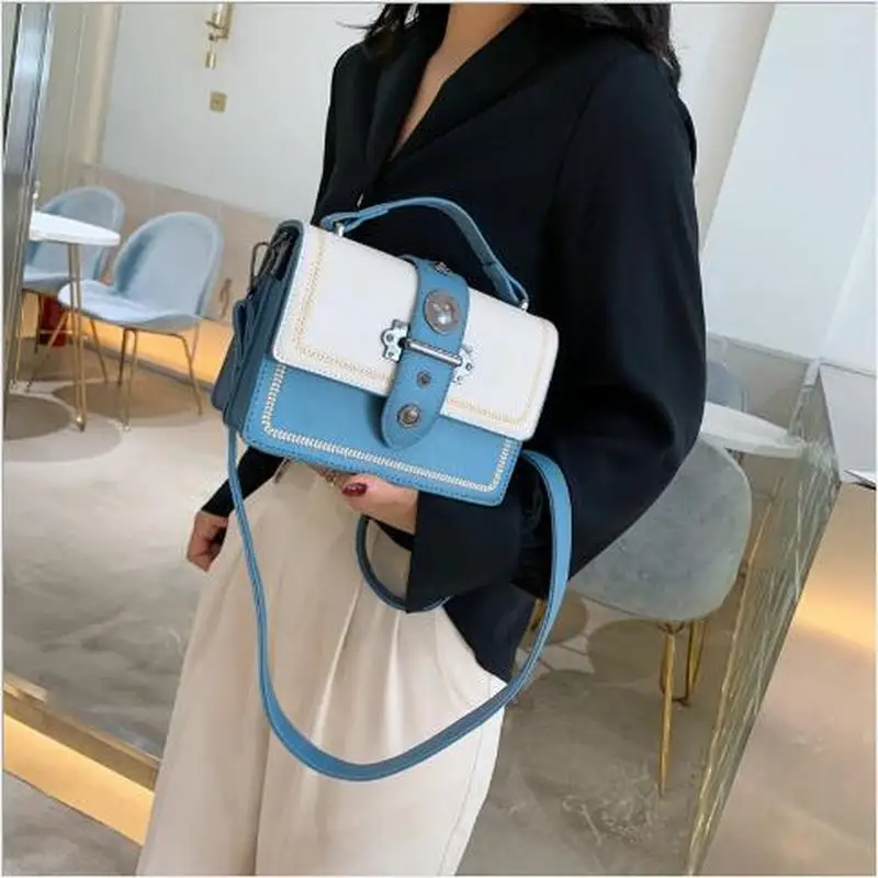 

2021 Fashion New Woman Shoulder Bag PU Leather Youth Ladies Small Square Bag light Wild Simple Female Daily Messenger Bag