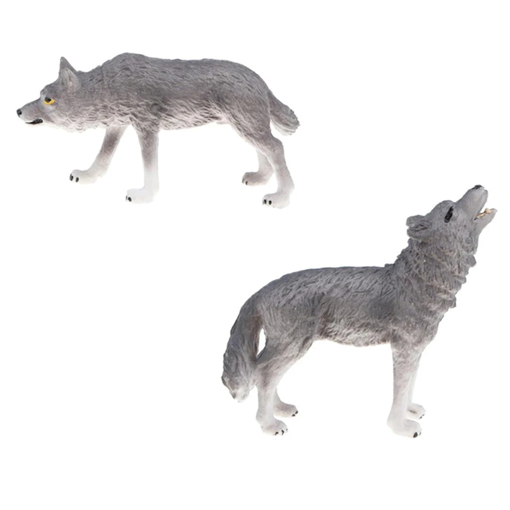 

Realistic Wolves Figurine Animal Figures, Easter Eggs Cake Toppers Christmas Birthday Gift Party Favors