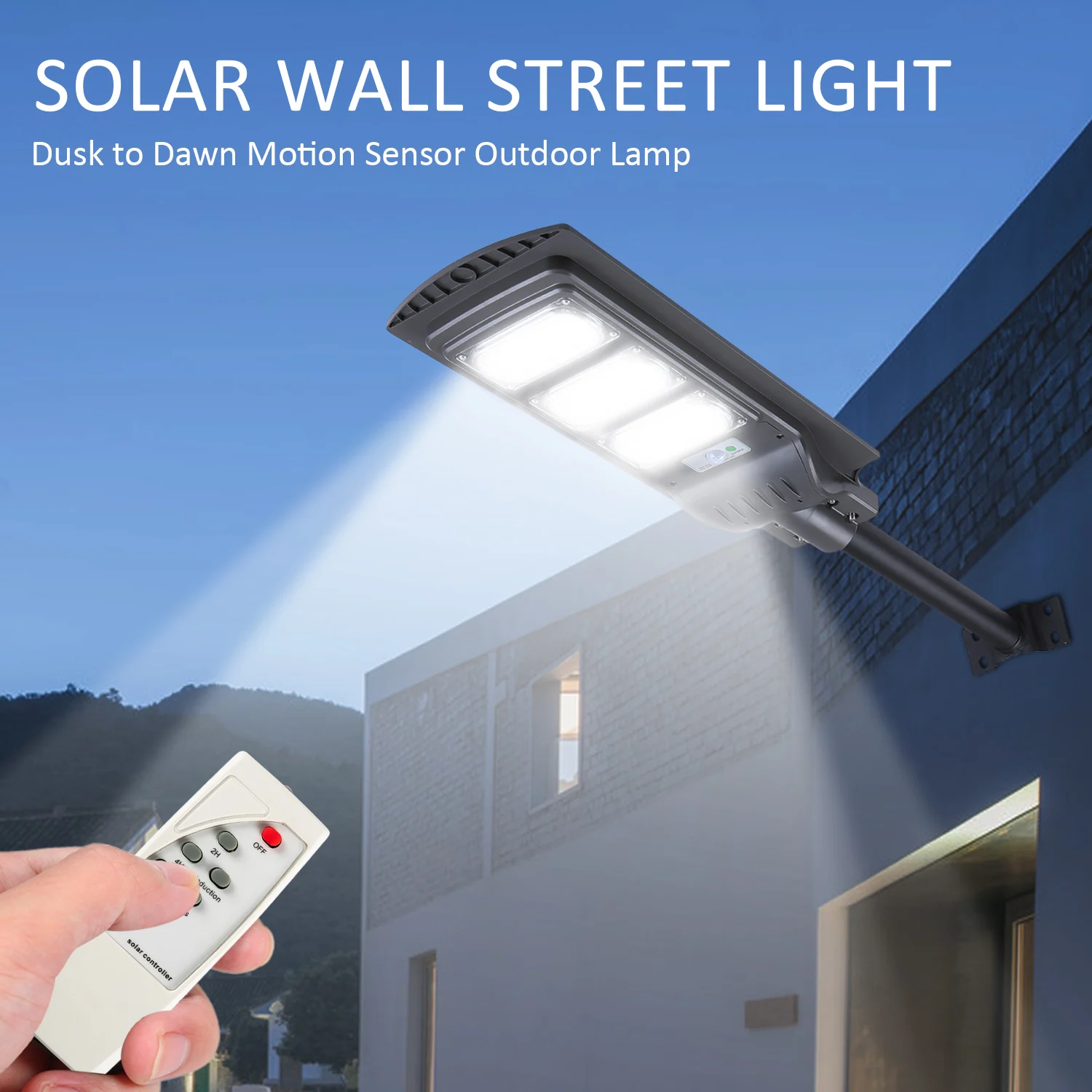 Настенные уличные фонари на солнечной батарее с дистанционным пассивным ИК