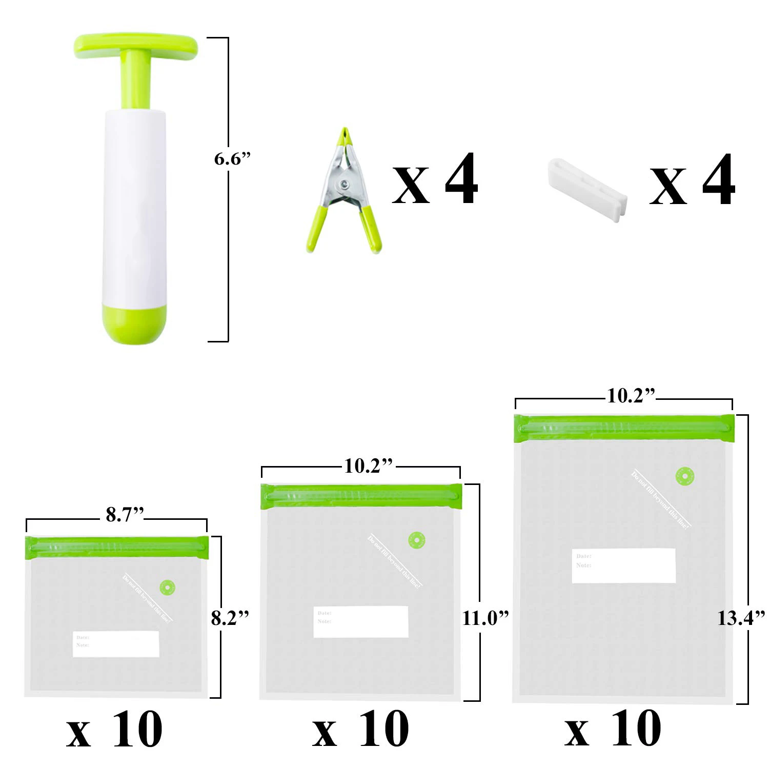 

Reusable Vacuum Storage Bags for Food Container Plastic Bag with Pump