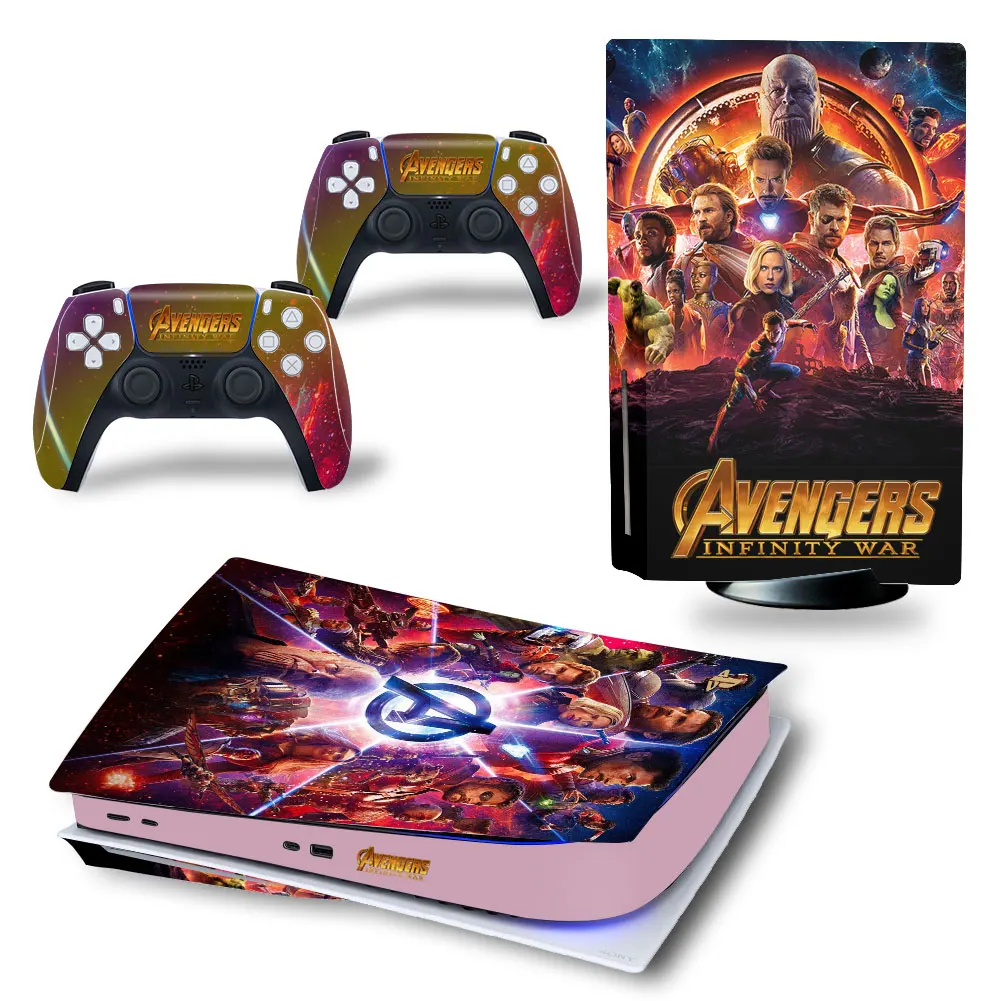 Наклейка в виде диска Дарта Вейдера Железного человека PS5 наклейка для консоли