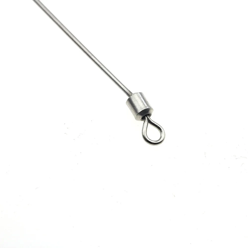 20pc Hard Steel Wire Long Pole Fishing Swivel 6.5cm brass Barrel Rolling Connector Earthworm needle DIY Accessories tackle tool |