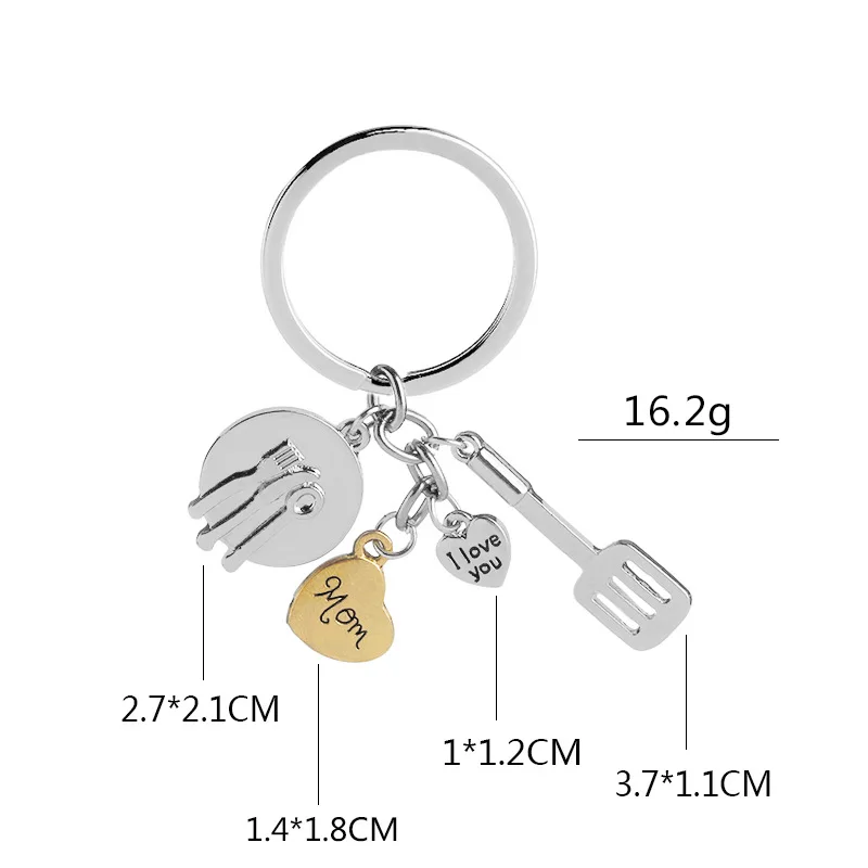 Я Люблю Тебя мама кухонный гаджет нож вилка и лопатка сковорода брелок подарок