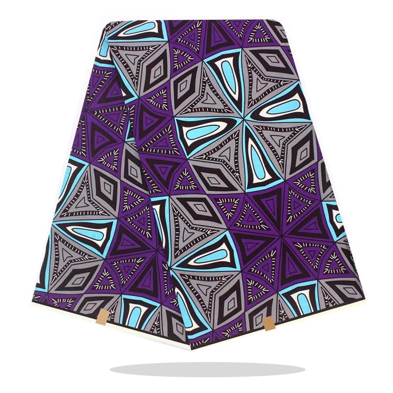 

Veritable Breathable Sewing Materials For Party Dress 100%Cotton Fabric Real Nigerian Wax Dye Printed Fabric By The Yard RV09-18