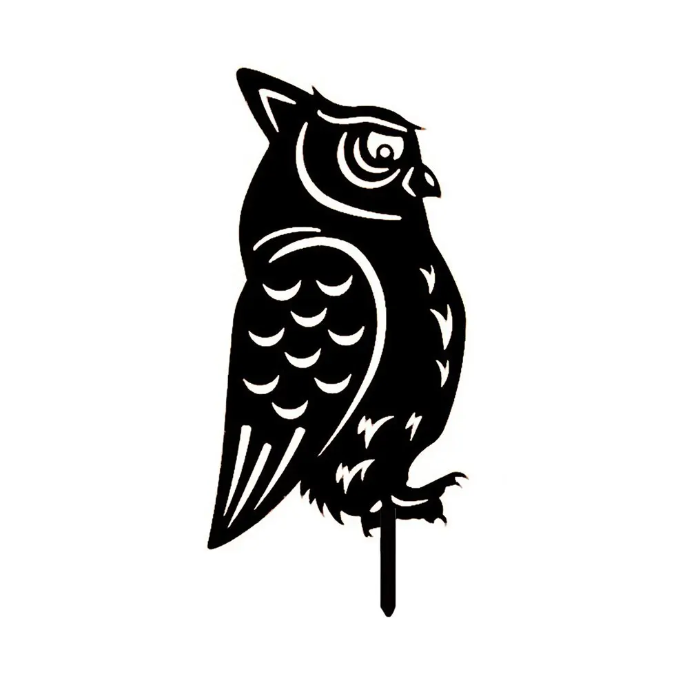 

Cute Owl Art Back Garden Decoration Card Garden Insert Sign Acrylic Outdoor Lawn Insert Sign Garden Decorations