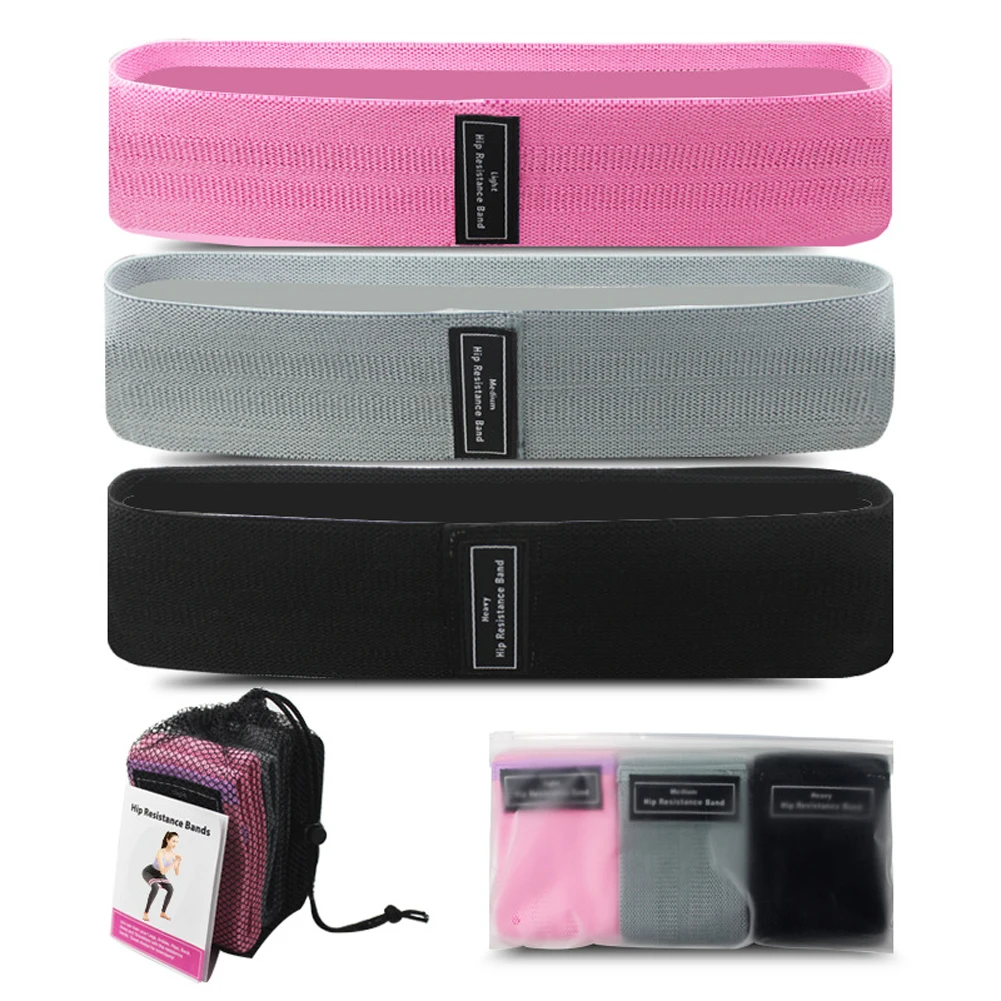 

3 pcs Fabric Resistance Bands Booty Band Set Gym Equipment Workout Elastic Elast Glute Band for Yoga Sports Fitness Hip Training