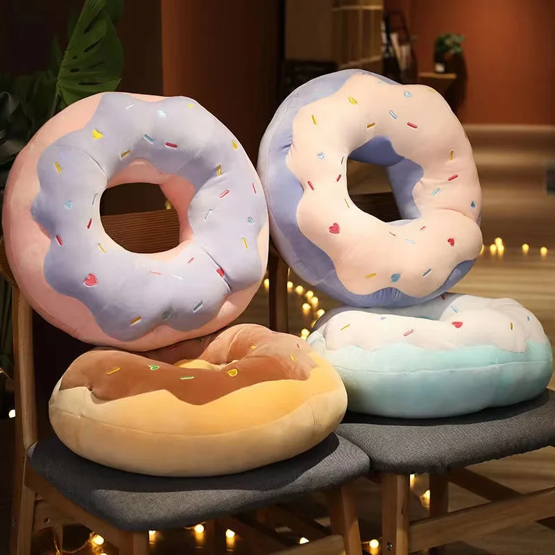 Creative Simulation Doughnut Pillow Cushion For Office Sedentary Home Bedroom Decoration Girl Gift