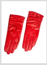 red warm linling High Quality Fashion Women Gloves Genuine Leather Gloves Short Design Touch Screen Female Autumn Winter Warm Gloves Mittens - Цвет: red warm linling