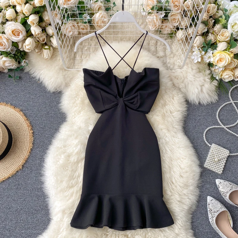 Женское платье на бретелях с v образным вырезом в европейском и американском