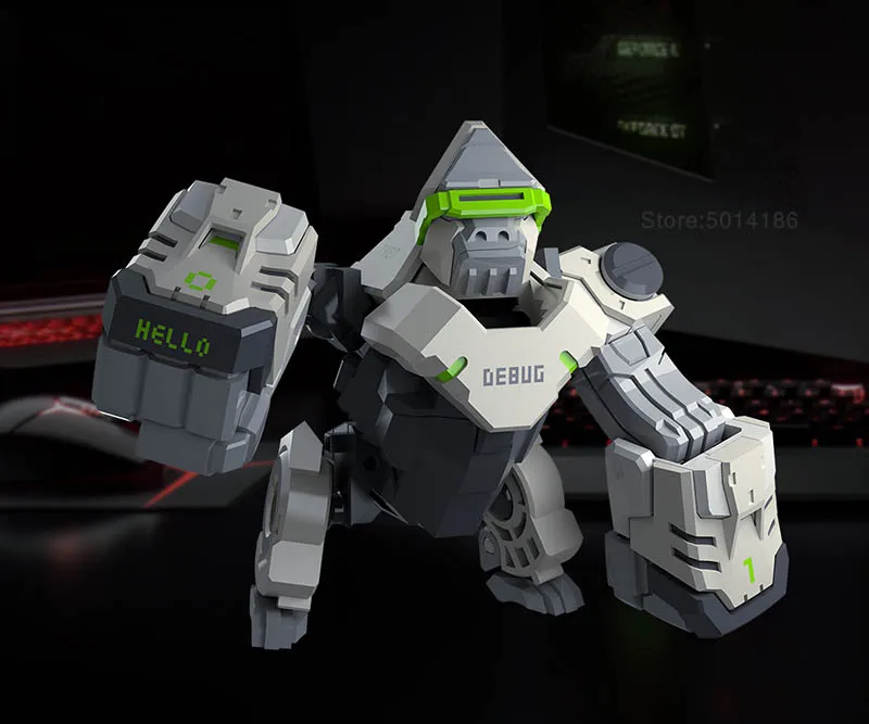XIAOMI MIJIA 52 игрушки зверь серии план обезьяна игрушка фигурка программист деформация робот 5 см куб DIY Детский подарок портативный