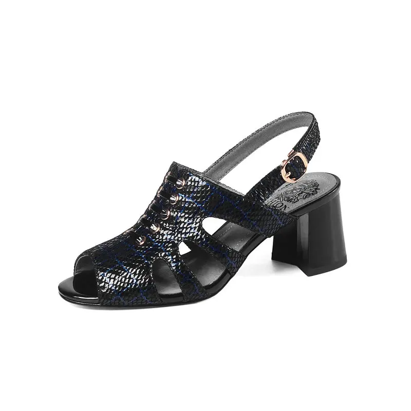 Новинка 2020 года Модные летние женские туфли Элегантные босоножки на толстом