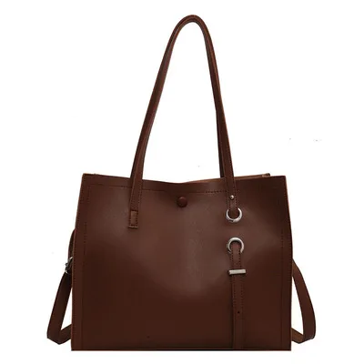 

women wniter novelty brown black tote handbag for female pu leather vintage fashion large capacity desgin nichi shoulder bag