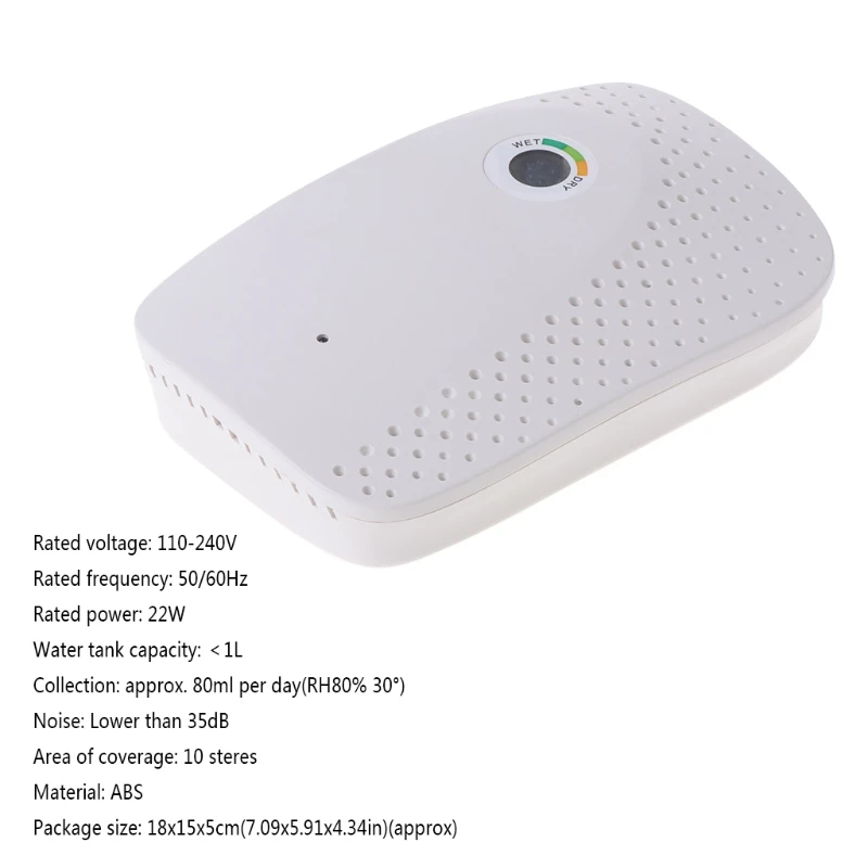 

Dehumidifier Rechargeable Mini Renewable Moisture Air Wireless Cordless Dryer