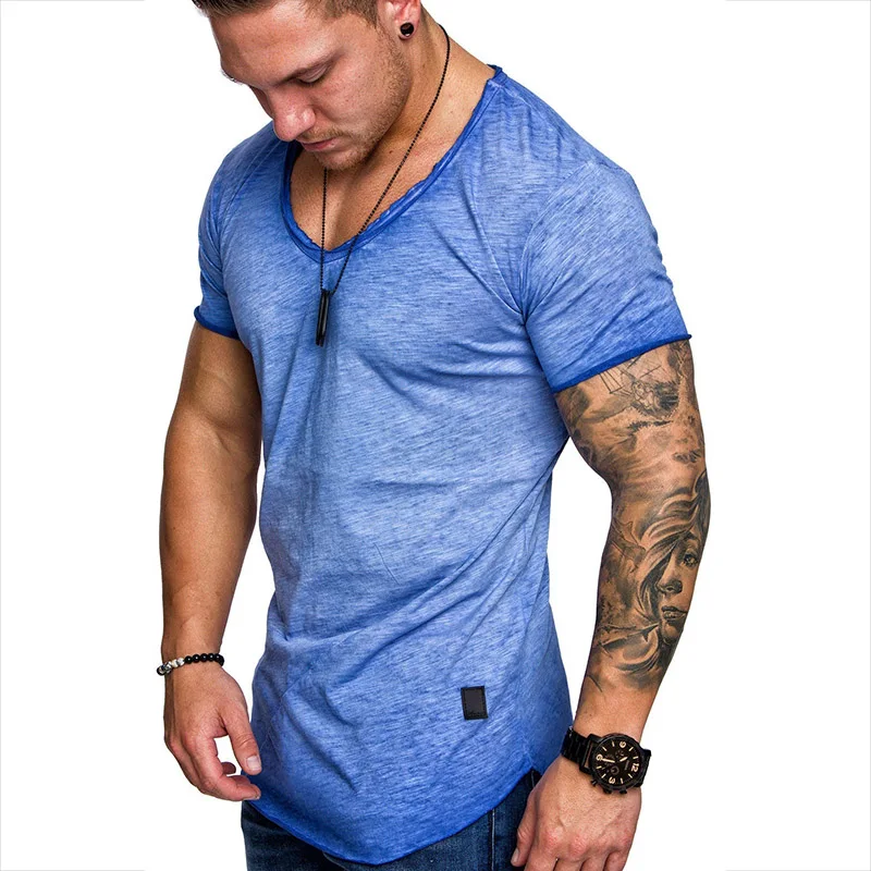 E-BAIHUI Для мужчин хип бедра футболка мужская Фитнес Бодибилдинг s топы slim fit High Street