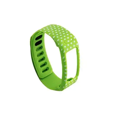 

1PCS Small Green Color with White Dots Spots Replacement WristBand for Garmin Vivofit(No tracker, Replacement Bands Only)