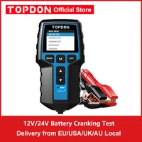 topdon car battery tester bt200 digital automotive diagnostic scanner 12v cranking charging circut tester battery analyzer tools