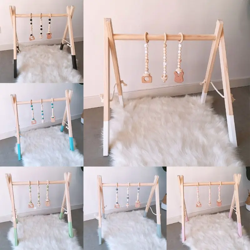 Скандинавский стиль мультфильм Твердый деревянный детский тренажерный зал Ftness