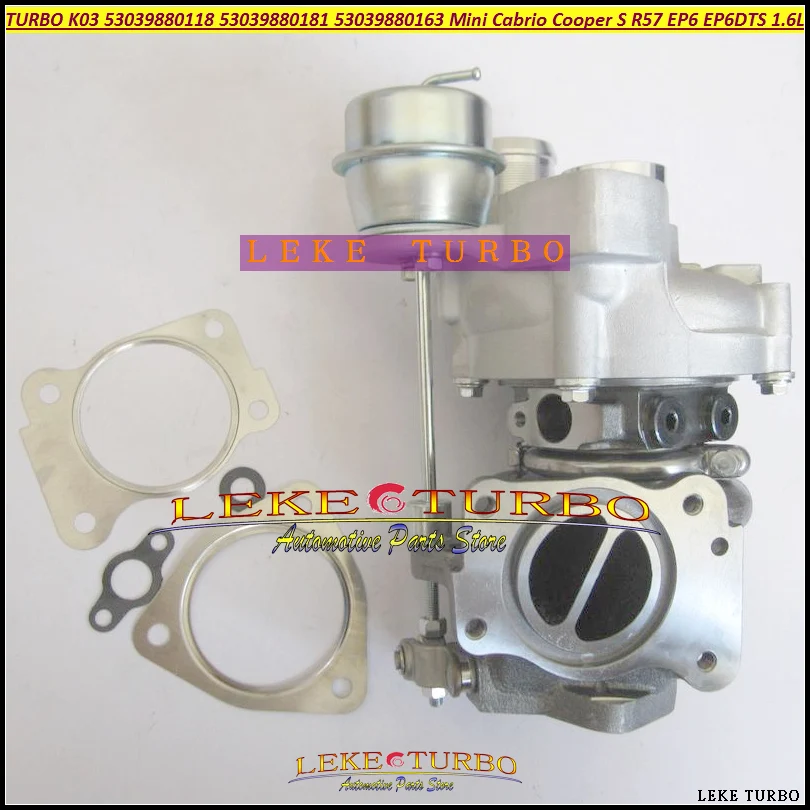 K03 53039700118 53039880181 53039880163 181 118 163 Turbo для Mini Cooper S R55 R56 R57 EP6DTS EP6 DTS 1.6L без клапана