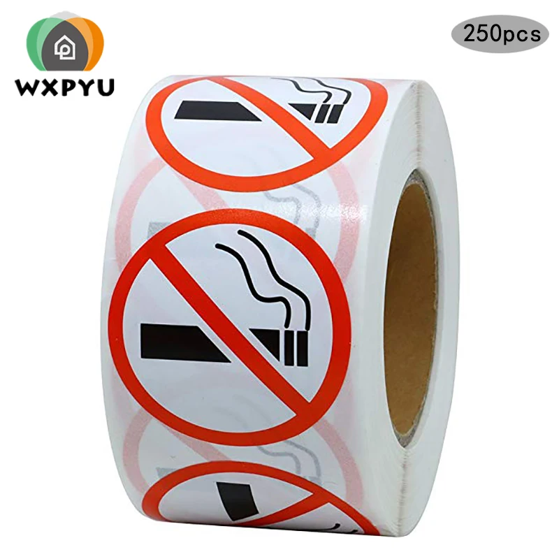 Не предупреждение о запрещете курения этикетки наклейки для общественных мест 1