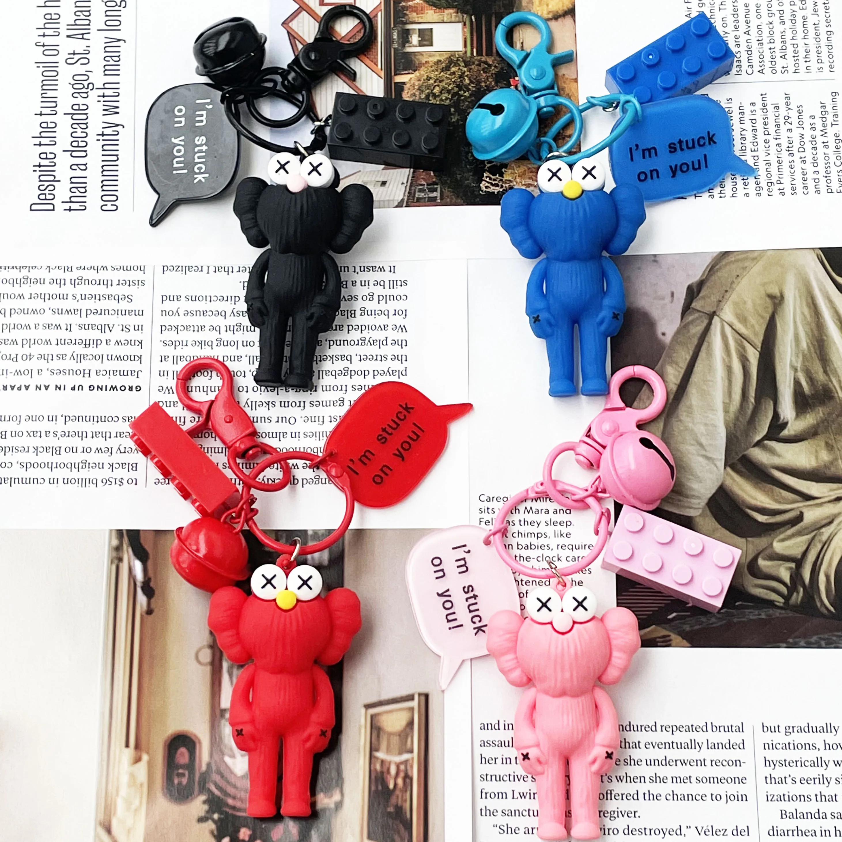 

Брелок для ключей с фигуркой из ПВХ «Улица Сезам», 6 см