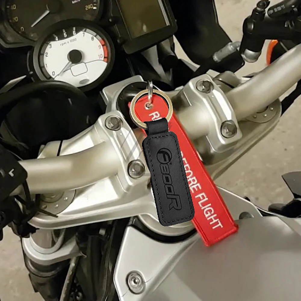 

For BMW F800R F800 R -Crazy Horse Skin Motorcycle Cowhide Keychain Key Ring