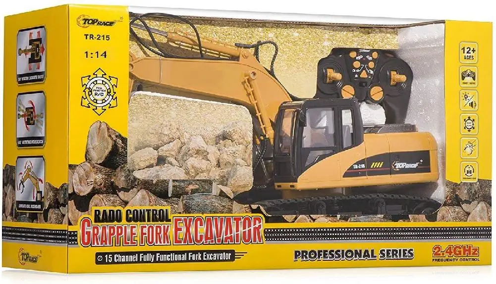 Игрушечный экскаватор Huina 1570 1:14 RC 16-канальный автомобиль с дистанционным