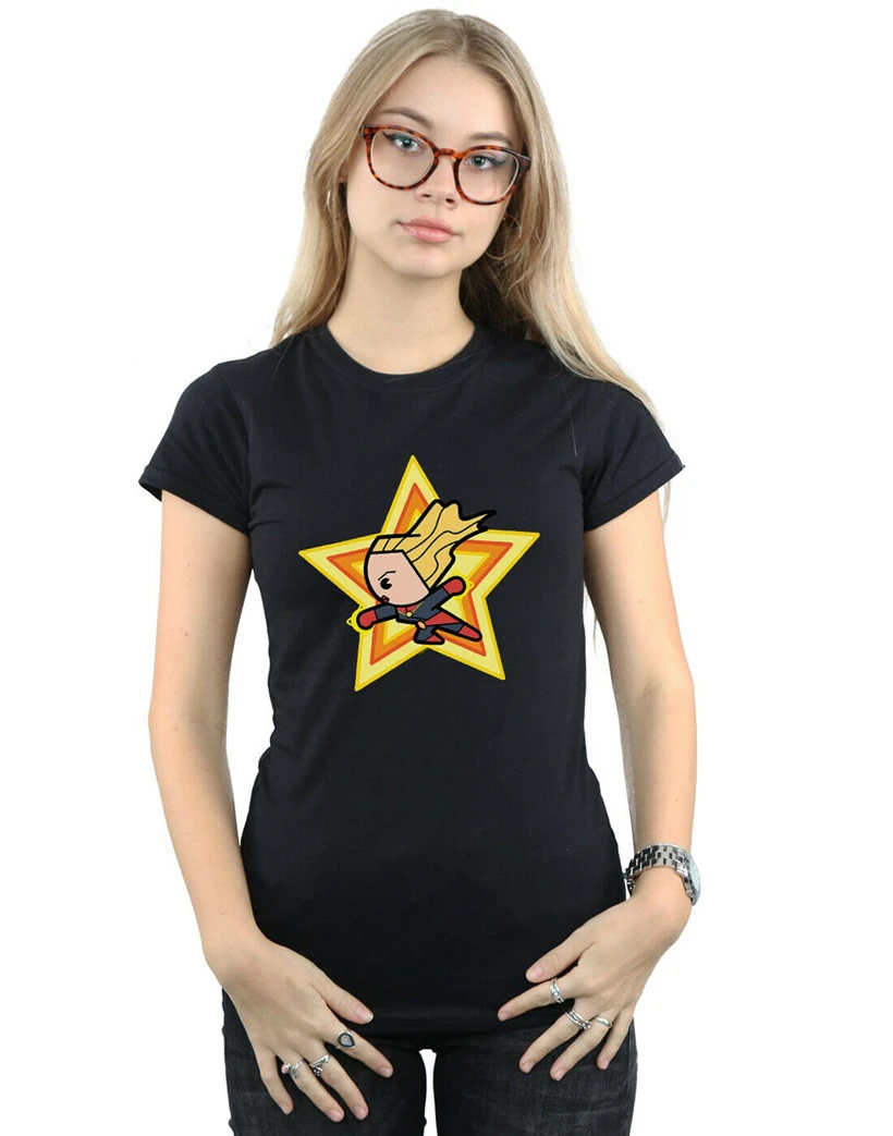 Женская футболка Marvel Kawaii Марвел Капитан наивысшего качества|Мужские футболки| |