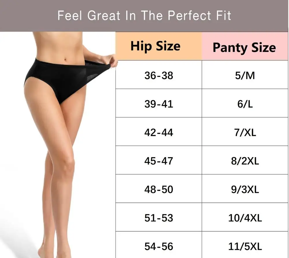 WingsLove 3 in Pack Plus Size Panties For Women 100% Cotton Comfort Soft Underwear Ladies High-Cut Brief Panty Solid Panties