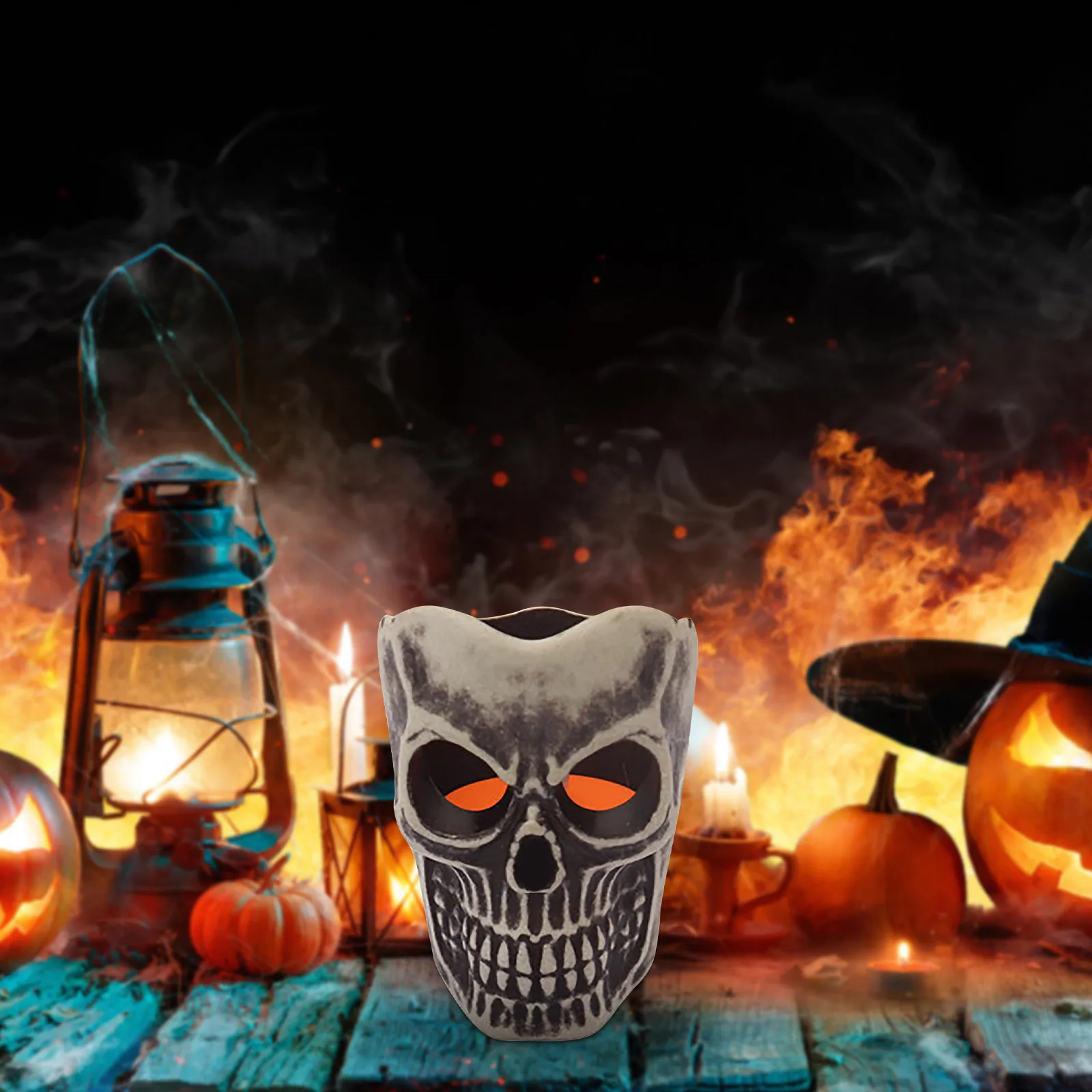 

2021 Halloween skull light LED electronic glowing skull night light Halloween ornaments for Halloween decoration