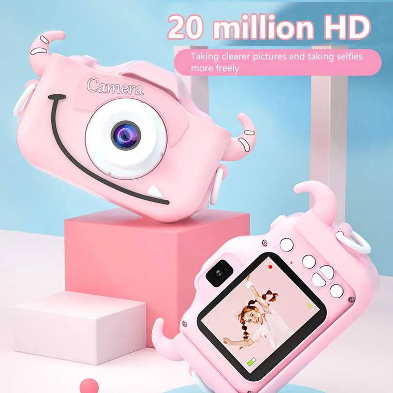 Детская фотокамера Full HD видеокамера для цифровой съемки 1080P экран 2 дюйма игры и
