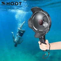 shoot diving dome port waterproof case filter switchable dome for gopro hero 7 6 5 black trigger housing for go pro 7 accessory