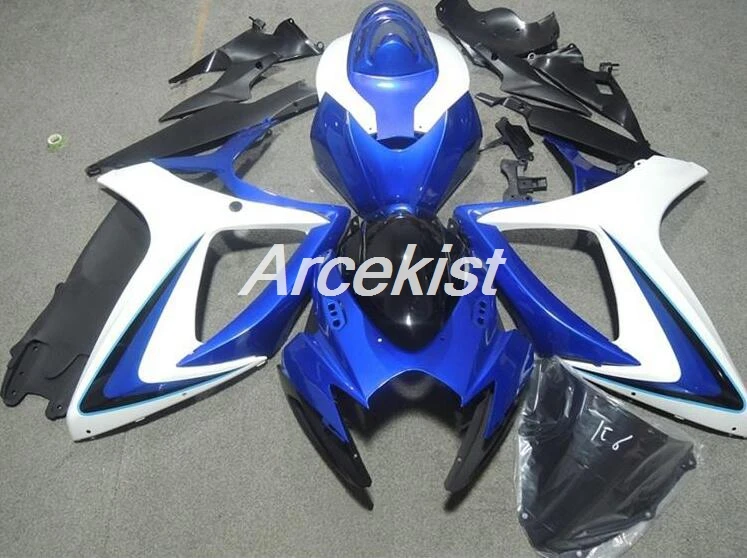 

Новый ABS обтекатель наборы, пригодный для Suzuki 2006 2007 GSXR600 GSXR750 Обтекатели набор GSXR 600 750 K6 K7 06 07 синий белый