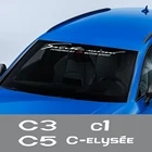 Автомобильная наклейка на переднее и заднее ветровое стекло для Citroen C4 C1 C5 C3 C6 C-ELYSEE VTS, Солнцезащитная наклейка, аксессуары для тюнинга, внешний декор