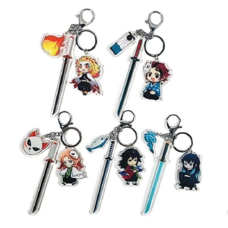 Хит продаж 2021 брелок для ключей из акрила с изображением аниме рассекающего